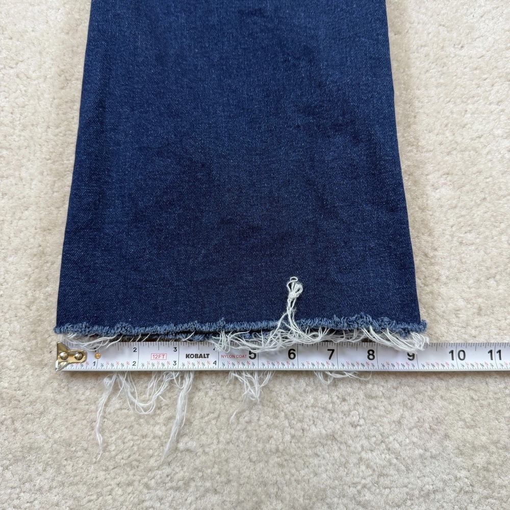 Rag & Bone Peyton Mid-Rise Bootcut Jeans Womens Size 30 Blue Raw Hem Cropped - Picture 4 of 13